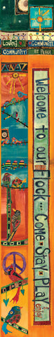 Welcome To Our Flock Original On Wood 14’’ by 75’’