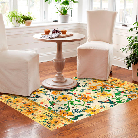 Hummingbirds Floor Flair 4' by 6' - NEW