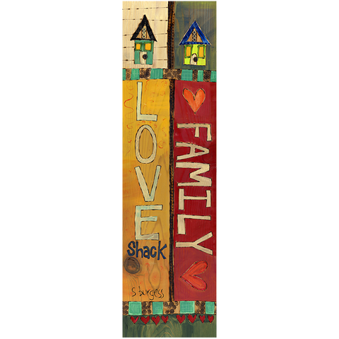 Family Love Shack Metal Print - 5 By 15