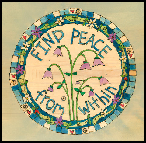 Find Peace From Within Metal round
