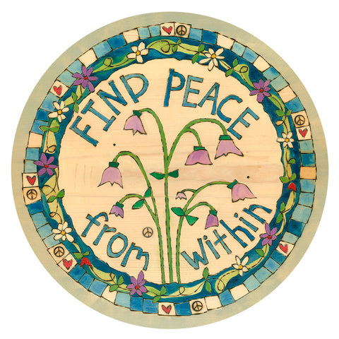 Find Peace From Within Metal Round