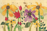 Flowers And Bees Metal Print - 22 By 14