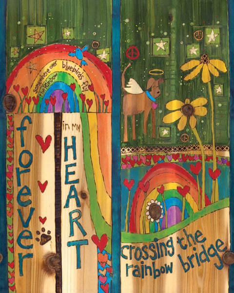 Crossing The Rainbow Bridge-Dog Metal Print 12