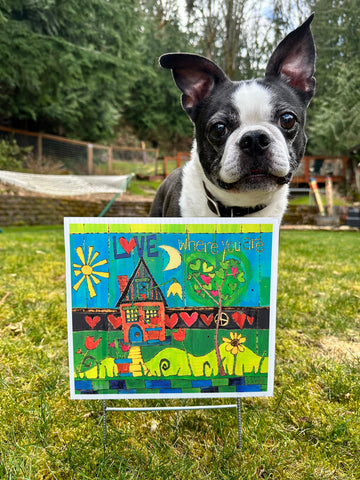Love Where You Are Mini Yard Sign