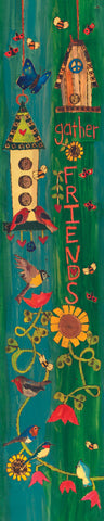 Gather Friends Original On Wood 8 By 36