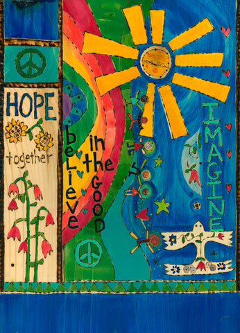 Imagine Hope Original On Wood 11’’ by 15’’