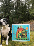 Peace Love Dog Mini Yard Sign