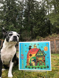 Peace Love Dog Mini Yard Sign