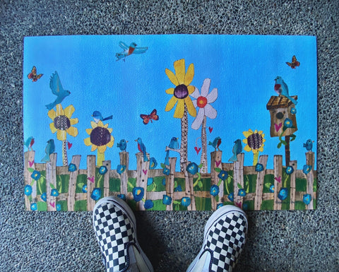Bluebirds Of Happiness Doormat