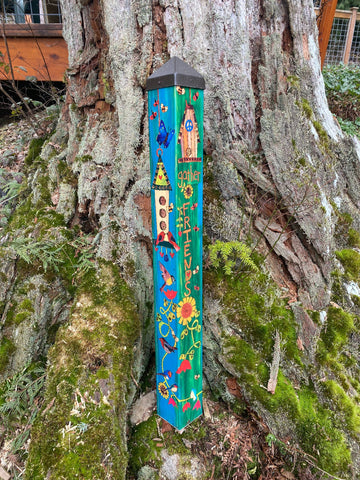 New - Gather Friends Love Each Other Sing Out Loud Art Pole 40