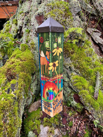 Crossing The Rainbow Bridge Dog (Bereavement) Art Pole - 20