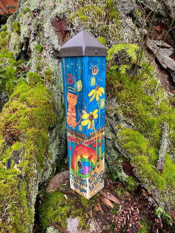 Crossing The Rainbow Bridge Cat (Bereavement) Art Pole - 20
