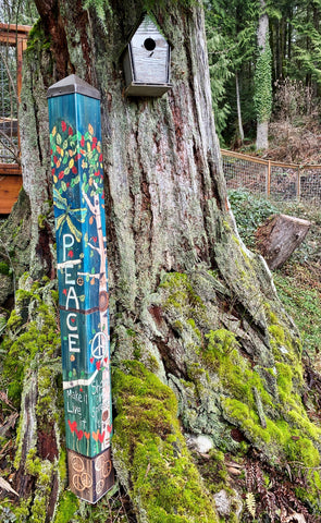 Peace Make It Live Share Spread Art Pole - 60