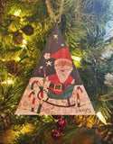 Merry Christmas Tin Ornament