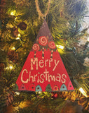 Merry Christmas Tin Ornament