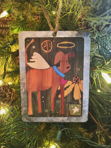 Bereavement Dog Tin Ornament