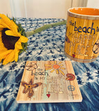 The Beach Is My Happy Place Stone Coaster