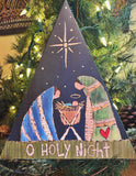 Nativity Triangle Metal Table Decor