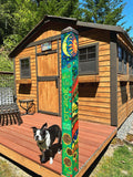 New - What The Worlds Needs Love Peace Unity Art Pole 60
