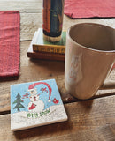 Snowman Stone Coaster