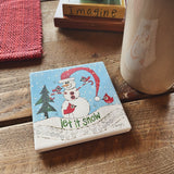 Snowman Stone Coaster