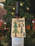 Wooden Christmas Ornament Collection Of 4 - Free Shipping