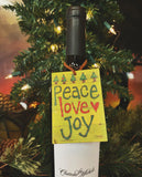 Wooden Christmas Ornament Collection Of 4 - Free Shipping