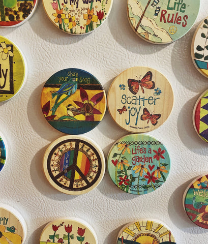 Stone Car Coaster/magnet Collection Of 4 - Free Shipping