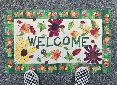 Welcome....the Leaves Are Falling Doormat - New