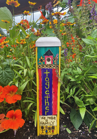 New - Together We Make A Family Mini Art Pole 13 Inch