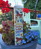 New - Hope Dream Love Inspire Mini Pole 13 Inch