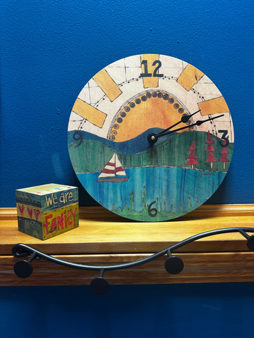Sun On the Lake Wooden Wall Clock