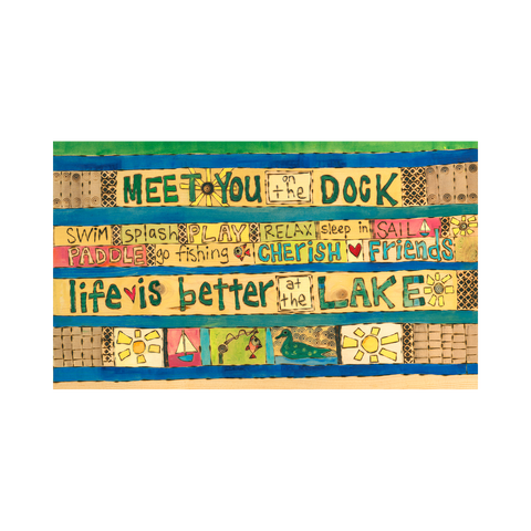 Life Is Better At The Lake Metal Print - 7 By 12