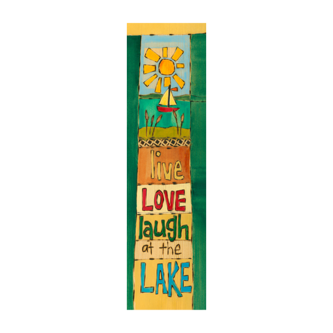 Live Love Laugh At The Lake Metal Print - 4 By 14