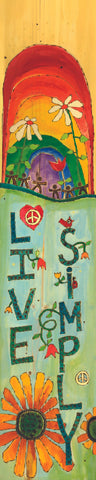 Live Simply Original On Wood 8 By 35