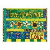 Love Grows Here Metal Print - 7 By 9