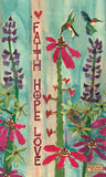 Faith Hope Love Mini Art Pole - 10 Inch