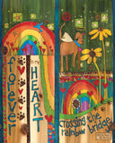 Crossing The Rainbow Bridge Dog - 20 Art Pole New