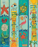 New - Peace Love Beach Art Pole 20