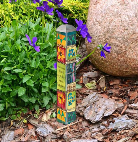 She Who Plants A Garden Mini Art Pole