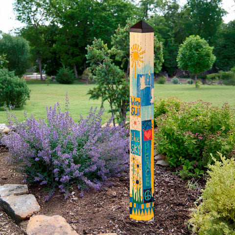 Peace, Warm Sun and Blue Skies 60" Art Pole PREORDER
