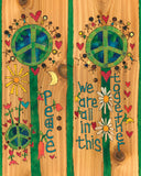 Peace.....we Are All In This Together 20 Art Pole - New