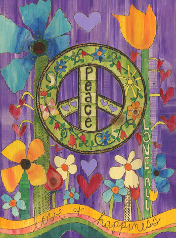Peace Love And Happiness Metal Print - 10 By 13