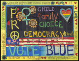 Pro Women-Child-Family-Choice - Vote Blue 18 By 24 Double-Sided Yard Sign