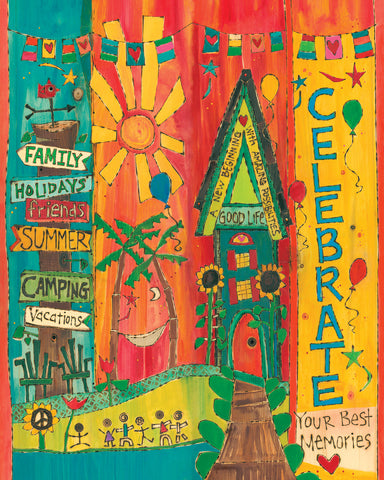 Celebrate Original On Wood 16 By 20