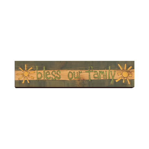 Bless Our Family 23 By 5 Wooden Over The Door Sign