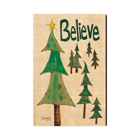 Believe Wooden Post Card