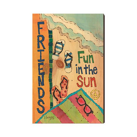 Fun In The Sun Wooden Post Card Mini Art