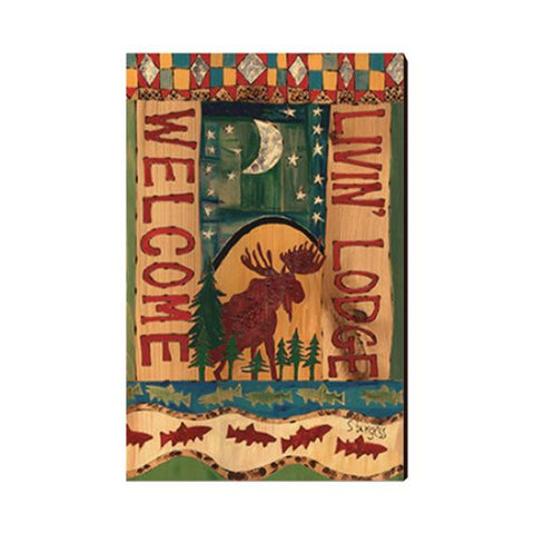 Livin Lodge Wooden Post Card Mini Art