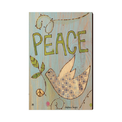 Peace Dove Wooden Post Card